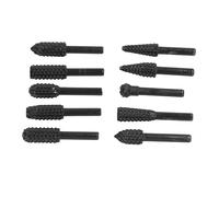 Marhynchus 1/4in Carbide Burr Set, Tungsten Steel Alloy, Double Cut Tools for Woodworking, Compatible with Electric Drill for Carpentry