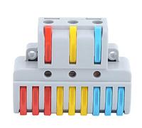 Marhynchus 10Pcs Wire Block Clamp Terminal 3 in 9 Out Quick Connect Electrical Connector for Safe and Reliable Wiring