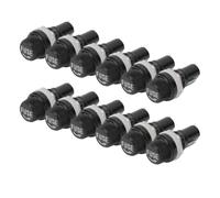 Marhynchus 12 Pcs Panel Mount Holder, 10A Bakelite 5x20mm | 12mm Opening, Flame Retardant Bakelite, Soldered Wires, Lights, -40C to 85C, Home Use, Screw Cap Sockets