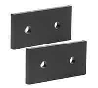Marhynchus 2 Hole Joint Board Aluminum Alloy Flat Joining Plate 2Pcs Black 3030 Compression Resistance for Machinery Connection T Slot Frames Furniture Assembly Repair (3030)
