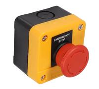 Marhynchus 2pcs 10A Emergency Stop Switch Red Momentary Push Button with 4 Screw Terminals and DPST Contact for Industrial Commercial Electrical Control