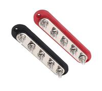 Marhynchus 2PCS Set Bus Bar, 300A M8 Brass Stainless Steel Power Distribution Terminal Block with Cover for Automotive RV Yacht Power Systems