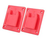 Marhynchus 2PCS Tool Holders and Battery Holder M18 18V 20V Power Tools Machine Stand, ABS PC Fixed Base Organizer Fits Drill, Saw, Workshop Garage (Red)