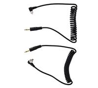 Marhynchus 3.5mm to Male PC Sync Cable, Universal Flash Trigger Cord with Screw Lock, 30-80cm Coiled Design for DSLR Strobe and Digital Cameras