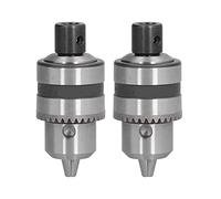 Marhynchus 3 Claw Drill Chuck, 2 Set 1.5-10mm Drill Chuck Converter Tools for Lathe, Power, Aluminum Alloy Key Wrench, Heavy Duty Design, High Durability, Suitable for