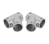 Marhynchus 316 Stainless Steel Boat Handrail Parts Sturdy 60 Degree Marine Grade Hardware for Ship Yachts Left Right (Φ22mm (7/8"))