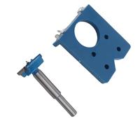 Marhynchus 35mm Concealed Hinge Drill Jig Kit, Woodworking Tool Drill Bits Hinge Drilling Hole Router Jig for Cabinet Cupboard Door Installation, Small Size, Easy to Carry and Store,