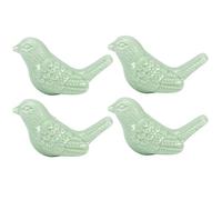 Marhynchus 4 Set Bird Shape Ceramic Knobs Drawer Pulls Cabinet Handles Artistic Bird Knobs for Cabinet Door Drawer Furniture with Easy Installation (Green)