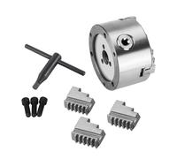 Marhynchus 4inch Self Centering Lathe Chuck, Hardened Steel Jaws, 3 Jaw Manual Chuck, 100mm Diameter for Metalworking and Woodturning