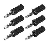 Marhynchus 4mm Banana Socket Abs Plated Brass Connector (Black) | Electrical Test Accessories, Resistant Receptacle, Removable Design for Stable Current, Compatible with Inverters, Welding