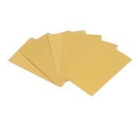 Marhynchus 50Pcs Aluminium Alloy Business Cards, Metallic Smooth Visiting Name Cards with Elegant Design, for Professional Networking and First Meet (Yellow)