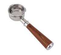 Marhynchus 58mm Bottomless Portafilter Coffee Filter Basket Portafilter 3 Ears Stainless Steel with Solid Wood Handle for Barsetto Coffee Machine (Type A Red Rosewood)