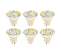 Marhynchus 6Pcs GU4 LED Bulb, 270LM MR11 Track Lamp Beads 12V 3W, Energy Saving Light Bulb with Soft Light, for Home Living Room, Bathroom, Garden (Warm Light)