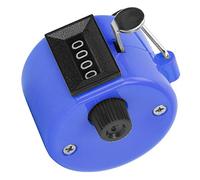 Marhynchus BERM Hand Tally Counter, 4 Digit Metal Counting Tool with Plastic Knob Reset, for Data Statistics Traffic Counting Conference Attendance (Blue)