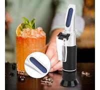 Marhynchus Compact Refractometer, Aluminum Sugar Test Meter for Fruit and Honey, Automatic Temperature Compensation 0-20%, Convenient for Kitchen and Laboratory Use