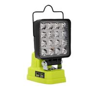 Marhynchus Cordless LED Work Light 38W 6000lm Adjustable Brightness Rotating Light Head with USB A and USB C 2.1A Ports for Home Maintenance Outdoor Camping Vehicle Emergency