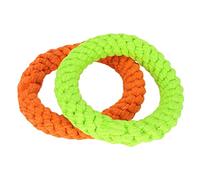 Marhynchus Cotton Rope Rings Dog Toy Safe Non Teething Chew Toy for Corrective Behavior, 2pcs for Aggressive Dogs