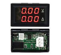 Marhynchus DC Voltmeter Ammeter, Plastic LED Panel Meter 0 to 100V 10A Dual Display, Reverse Polarity Protection Common Ground Quick Reading for Car Battery Solar RV Boat Users (Font backlight red
