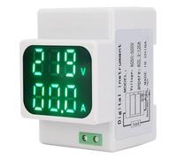 Marhynchus Digital AC Voltage Current Meter 0.3-120A 50-500V AC Energy Meter Power Meter with 0.56in Green LED Display for Plants Automation Equipment DIN Rail Mounting