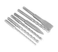 Marhynchus Drill Bit Set, 6 Pcs 40CR Cemented Carbide Drill Bit Chisel Set 6mm 8mm 10mm 12mm Spiral 2 Flute Rapid Cutting for Brick Concrete Masonry Users