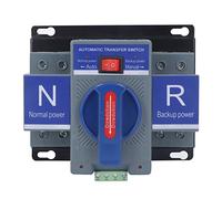 Marhynchus Dual Power Automatic Transfer Switch 2P 63A Automatic Manual Mode Changeover Switch with Short Circuit Overload Protection for Hospital Bank Military Facility (50A)