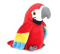 Marhynchus Electric Talking Plush Toy Repeats Any Language Learn to Talk Sing Shake Head with Comfortable Fabric for Kids Early Education (Red)