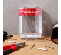 Marhynchus Fire Reminder Cover Pull Station Protector Manual Emergency Call Point Button Guard Fireproof with Transparent PC for Indoor Outdoor Use
