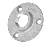 Marhynchus Flange Base Aluminum Alloy Pipe Flange DN20 3 4 Threaded 70mm 3 Hole Shelf Fixing Base 10PCS for Pipe Shelf Wall Mount Floor Support Decoration Use
