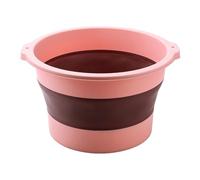 Marhynchus Foldable Foot Bath Tub Portable Foot Soaking Bucket with Massage Acupoints for Home Travel Dormitory (Pink)