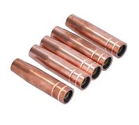 Marhynchus Gas Welding Torch Nozzle Kit, 5-Piece Copper Shield Assembly | Replacement tips for welder, anti-spatter shield, heat-resistant sleeve, contact holder set, MIG TIG gas shielding