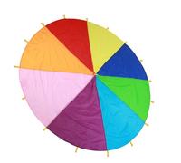Marhynchus Kids Play Parachute Children Exercise Parachute Outdoor Game Toy Parachute with Oxford Fabric for Team Cooperation Kindergarten Activities (3 Meters / 9.84ft)