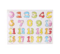 Marhynchus Knob Wooden Puzzle Jigsaw Knob Wooden Cognitive Toy for Kids with Number Animal Fruit Pattern to Enhance Spatial Thinking and Cognitive Ability (A3002(digital))