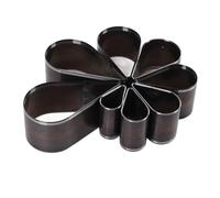 Marhynchus Leather Cutting Die Set, Alloy Steel Leather Punching Die Set, 8 Pieces Teardrop Shape for Layered Fabrics Clay, Jewelry Making and Small Goods