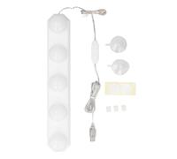 Marhynchus LED Vanity Mirror Lights 5 Bulbs 3 Color Temperatures 10 Brightness Levels USB Powered Stick On Makeup Light with Long USB Cable for Bathroom Vanity Dressing Table