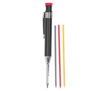 Marhynchus Long Nose Carpenter Pencil Set, Aluminum Alloy Mechanical Pencils for Woodworking, No Break Design for Enthusiasts and Craftsmen (Black)
