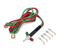 Marhynchus Mini Gas Torch Kit, Adjustable Flame with 5 Replaceable Tips | Copper Aluminum Body, for Acetylene MAP Gas, Jewelry Repair Crafts Metal Sculpture, Portable Soldering Tool