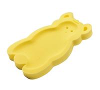 Marhynchus Newborn Skid Proof Sponge Mat Baby Bathtub Cushion Non Soft Thicken Bear Design with Hang String for Infant Bath Safety (Yellow)