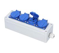 Marhynchus Outdoor Socket Box, ABS Wall Power Socket with Switch, 4 Position Electrical Outlets, Protection for Residential Factory Airport Station Use (Four box)