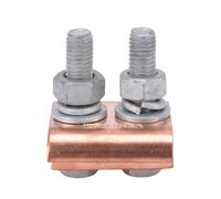 Marhynchus Parallel Groove Terminal Copper Clamp Electrical Connector Wire Connector Cable Connector Double Screw M10 Thread for 16-120mm² Wires with High Conductivity Heat Processed Copper