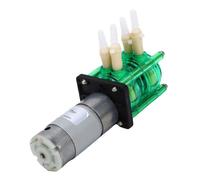 Marhynchus Peristaltic Pump, Double Head 500ml/min X 2 DC Brushed Motor with BPT Anti Corrosive Tube, for Experimental Research Inkjet Printing Aquariums Smart Homes (12V)