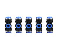 Marhynchus Pneumatic Tee Pipe Connector, 25-Pack 3-Way PBT | One-Key Release Button, Variable Diameter Fit, Heat Resistant Plastic, Air Tube Splitter Fitting, Gas Pipeline