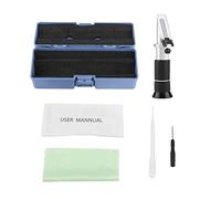 Marhynchus Portable Handheld Alcohol Refractometer Wine Hydrometer 3 in 1 Brix Baume Tester 0-25% Vol 0-40% Brix 0-22 Baume for Vineyard Restaurant Wine Making