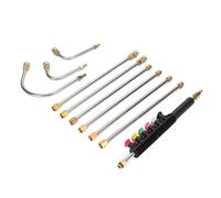 Marhynchus Pressure Washer Extension Wand Set, 6 Nozzle Tips 60° 90° Curved Rods 60° Large U Shaped Rod for All Types of Pressure Washers 4000 PSI 140℉
