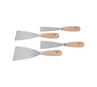 Marhynchus Putty Scrapers, 4 Pcs Stainless Steel Spackle Set, 4cm 6cm 8cm 10cm Blades, 3CR13 Steel, Artificial Wood Handle, for Plaster Scraping and Wall Filling