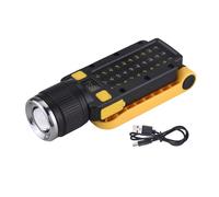 Marhynchus Rechargeable LED Work Light, Portable Flood Light with Magnetic Base, Rotatable Head for Camping and Garage Use (ABS)
