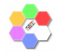 Marhynchus RGB LED Hex Wall Light Kit, 13 Colors, 3 Dynamic Modes, Remote Control, USB Powered, Minimalist Geometric Design, Modular Light Panels for Living Rooms, Bedrooms