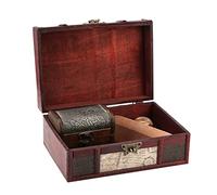Marhynchus Small Vintage Wooden Memory Box, Elegant Chinese Book Organizer for the Bible and Documents (#3)