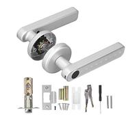 Marhynchus Smart Fingerprint Door Lock 0.3s Unlocking Zinc Alloy Biometric Keyless Entry with FPC Semiconductor Sensor for Home Office Apartment Garage (Silver)