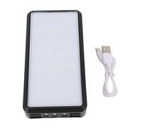 Marhynchus Solar Power Bank, 10000mAh Portable Charger with USB C Input Output 2 Flashlights IP67 Water Proof Dust Proof for Outdoor Camping Emergency Travel