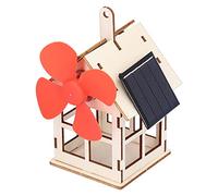 Marhynchus Solar Powered Windmill DIY Toy Solar Windmill Experiment Kit Solar Energy Science Toy for Kids Ages with Composite Wood Material to Improve Learning Interest
